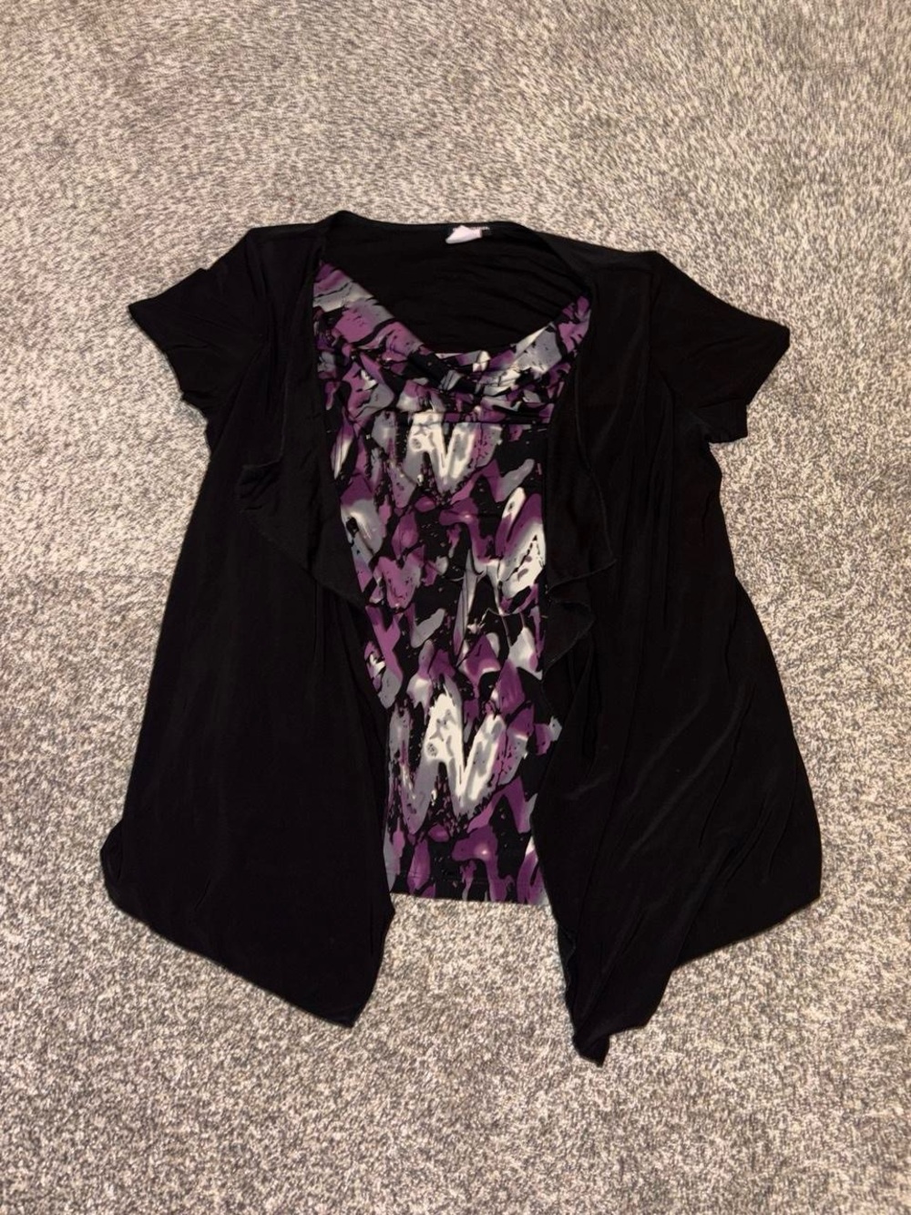 Y2K grunge purple and black blouse